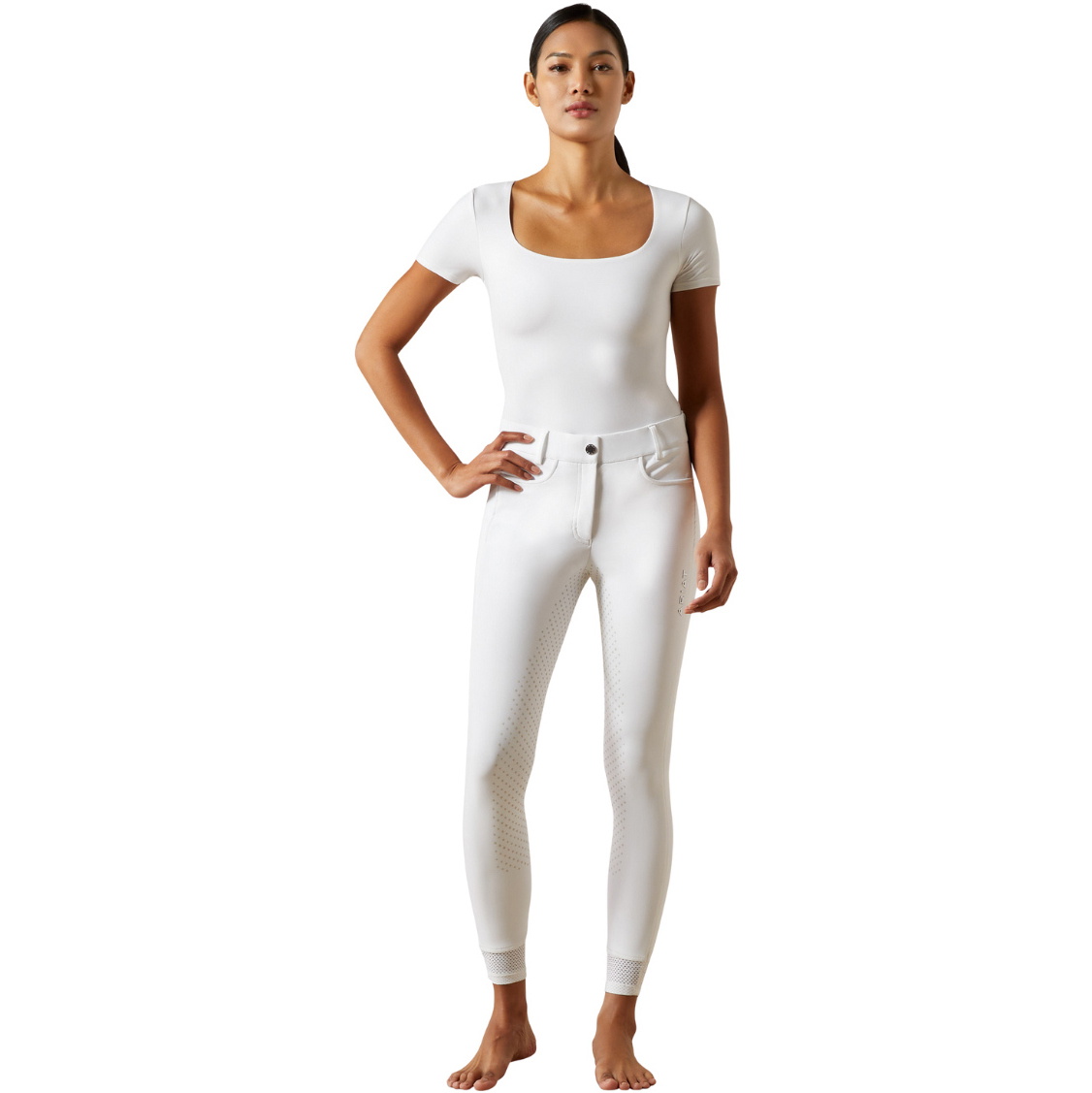 2026 Ariat Womens Tri Factor Nt Full Seat Breech 10061675 - White